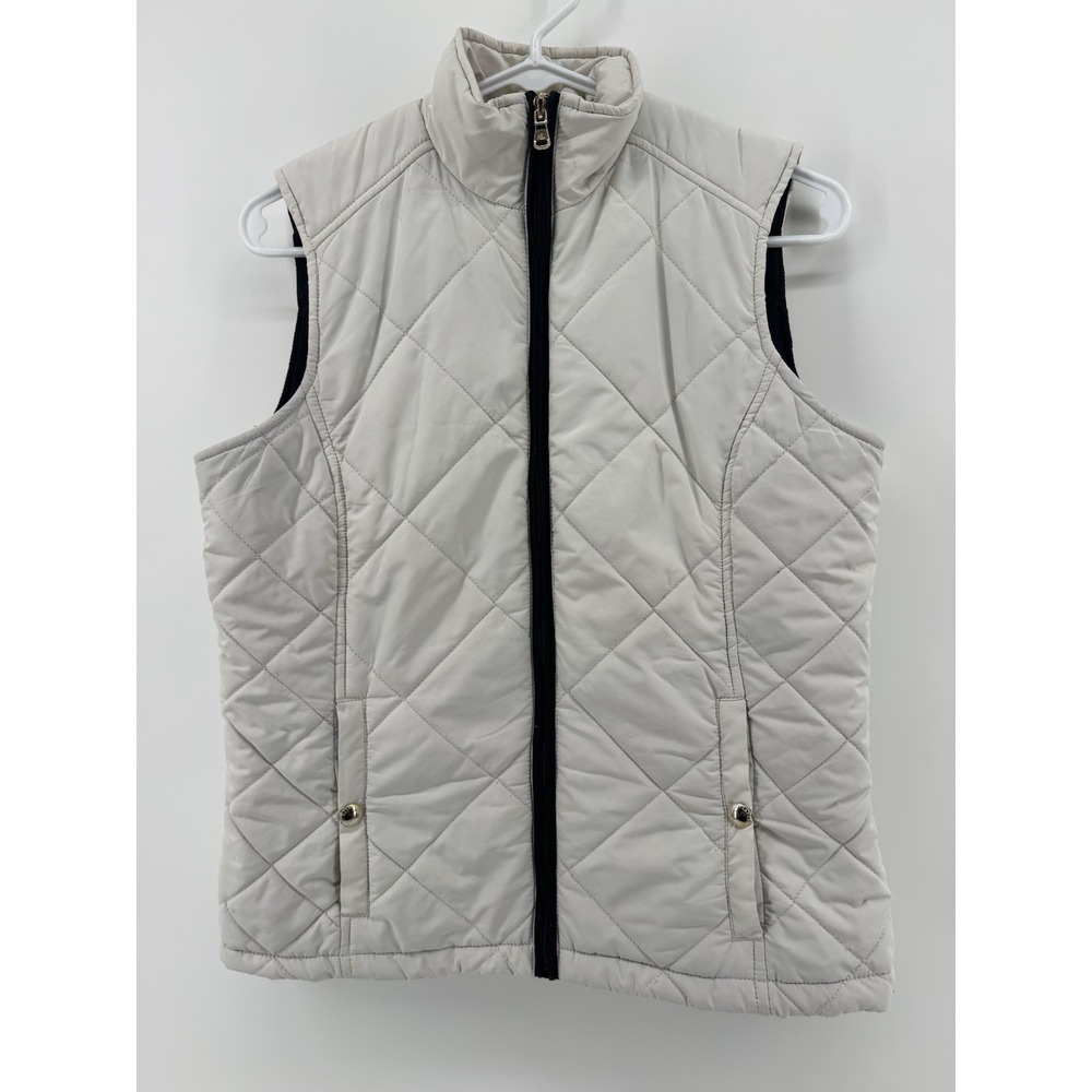 Lauren Ralph Lauren Women Jacket S White Puffer Quilted Vest